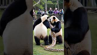 When Pandas Face the Moon in the Zoo funny panda shorts video [upl. by Asli]