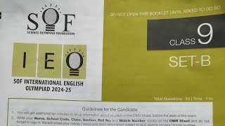 Class 9 English Olympiad Question Paper 202425  SOF IEO Exam for Class 9Olympiad Exam Class 9 [upl. by Yreva493]