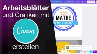 Schicke Grafiken und Arbeitsblätter mit Canva erstellen Tutorial 2021 [upl. by Retluoc]