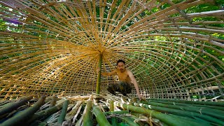 Survival Skills Unleashed  Creating a Hobbit Mushroom House with Minimal Resources Part 1 [upl. by Newsom]