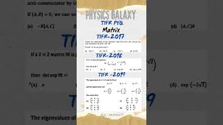 TIFR GS PHYSICS PYQMatrixphysicsgalaxy1537 [upl. by Atiuqel]