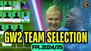 COUNT DOKU  FPL TEAM SELECTION  GAMEWEEK 2  Fantasy Premier League 202425 [upl. by Yortal]