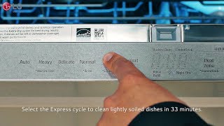 LG SIGNATURE Dishwasher  Cycles and Settings [upl. by Grosmark]