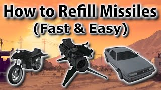 How to Refill Missiles on Oppressor Mk II Deluxo Stromberg amp Any Weaponized Vehicle  GTA Online [upl. by Goldi]