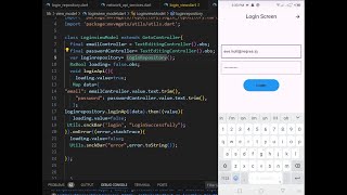 Login ViewModelController  GetX  MVVMMVC Pattern part1  Flutter  Dart [upl. by Jehias762]