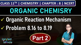 Class 11th Chemistry  Organic Reaction Mechanism Part 2  Problem 816 to 819  Chapter 8 [upl. by Thisbe882]