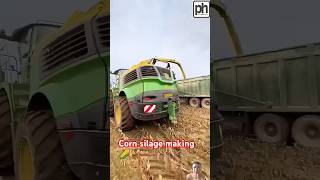 corn silage making process 🌽 harvesting [upl. by Nerahs191]