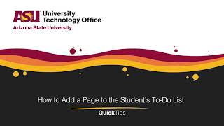 How to Add a Page to the Student s To Do List [upl. by Oletha252]