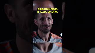 Chiellini spiega il fallo su Saka calcio seriea chiellini saka italy england [upl. by Huberty589]