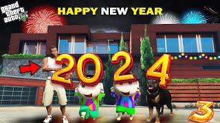 GTA 5  Franklin Shinchan amp Pinchan Celebrate New Year 2024 GTA 5 [upl. by Ledua693]