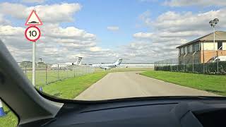 Farnborough Airport 🛫 farnborough airport plane planespotting [upl. by Yelsiap]