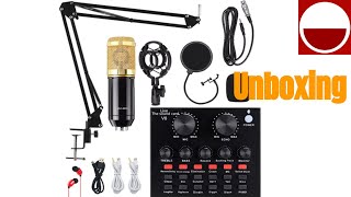 ALPOWL BM800 Mic Kit with Live Sound Card Unboxing [upl. by Eahc]