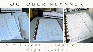 New Planner Set Up for October New Fall Graphics and Organization [upl. by Jorrie]