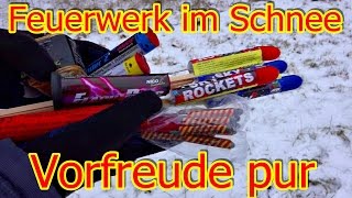 ᴴᴰ Feuerwerk im SCHNEE  VORFREUDE auf Silvester 2014 [upl. by Tarrsus]