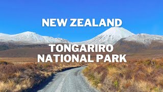 Driving Tongariro National Park New Zealand  Lucky day to have clear Mountain View  4K UHD [upl. by Jasun917]