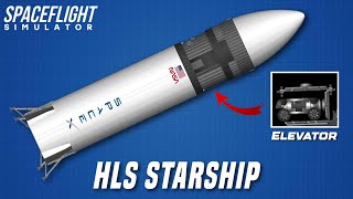 How to build Lunar Starship HLS in Spaceflight Simulator [upl. by Ataner]