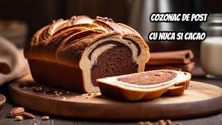 Cozonac de post cu cacao si nuca va sta pufos pana la 3 zile chiar si fara oua sau lapte [upl. by Coralie]