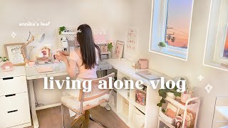 apartment room makeover 🍡🕊️ pinterest home office decor self care journal night ready for a change [upl. by Tteve]