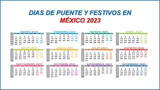 DIAS DE PUENTE Y FESTIVOS EN MÉXICO 2023 [upl. by Elidad456]