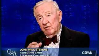 Fmr Justice John Paul Stevens Author quotFive Chiefs A Supreme Court Memoirquot [upl. by Ennasor]