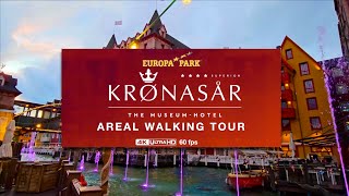 Europa Park Hotel KRØNASÅR  Walking Tour 4K60fps  water show Rulantica new Slides amp more [upl. by Delija]