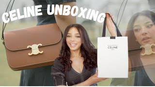 CELINE Triomphe unboxing  natural tan [upl. by Binky3]