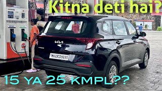 KIA CARENS mileage test  15 NA petrol fuel efficiency  Petro Head India [upl. by Estella]