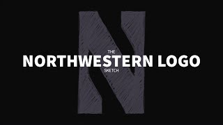 Northwestern Logo  Sketch northwestern logo drawing art sketch viral trending youtube [upl. by Brubaker]