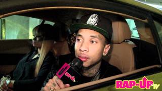 Tyga Shows Off Gold Audi R8 Shares Encounter with Mike Tyson [upl. by Johnny]