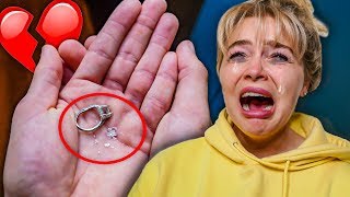 BREAKING MY FIANCES ENGAGEMENT RING PRANK SHE CRIES [upl. by Eicrad]