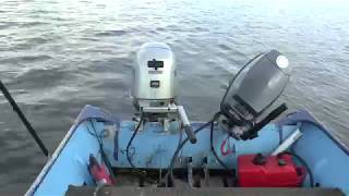 Testing Out Two 25HP Tiller Outboard Motors [upl. by Runkel]