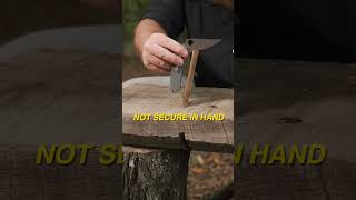 HOW To Split Wood Using A Folding Pocket Knife survival bushcraft camping [upl. by Dorthy74]