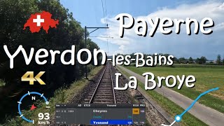 CAB RIDE 4K 🇨🇭 S30 Payerne YverdonlesBains  Broye  Suisse  Schweiz  Switzerland [upl. by Sall]