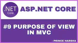 9ASPNET Core MVC tutorial  What is View and purpose of View [upl. by Anayk]