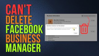 How to delete business account on facebook  Why I cant delete my Facebook business manager account [upl. by Mak178]