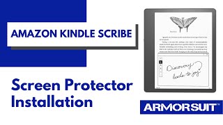 Amazon Kindle Scribe Screen Protector MilitaryShield Installation Video Instruction by ArmorSuit [upl. by Zeba]