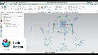 Unigraphics NX Sketch Example 1 with constraints and Dimensioning for beginners [upl. by Felipe]