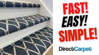 Carpet your Stair Treads with this fast amp easy to follow Video guide [upl. by Tallu556]