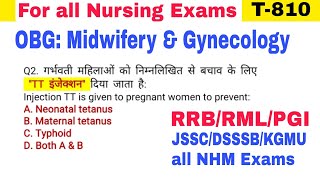 RRB Railway Nursing Superintendent 202425 Exams most important MCQ Questions Railway Staff Nurse [upl. by Arratal]