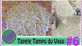 Tapete Tampo Vaso  Jogo de Banheiro em Crochet com Barbante 6 [upl. by Bartholomeo]