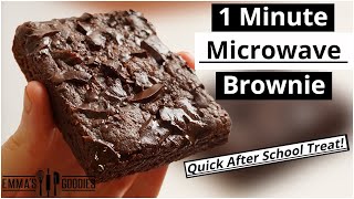 1 Minute Microwave BROWNIE  The EASIEST Chocolate Brownie Recipe [upl. by Thirza194]