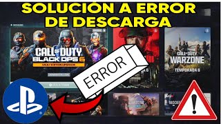 quotSolución al Error de Descarga WARZONE PS4  PS5  XBOX  PCquot Black Ops 6 [upl. by Arahk]