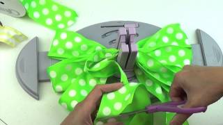 Bow Genius  MultiWidth Decor Bow Tutorial  DIY Bow Maker [upl. by Arok]