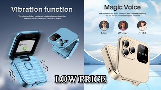 2024 New Mini Flip Mobile Phone FM Radio Magic Voice Blacklist Speed Dial Vibration 2SIM Card Small [upl. by Ymaj]