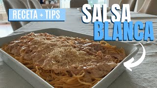 Cómo hacer SALSA BLANCA para pasta con CREMA DE LECHE SALSA BECHAMEL [upl. by Alwitt114]