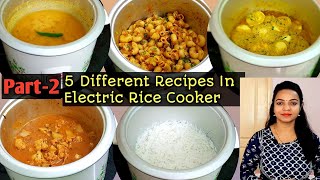 5 Recipes In Rice Cooker  5 Different Recipes In Electric Rice Cooker  Easy Kitchen Hacks [upl. by Ernst]