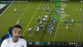 FlightReacts Seahawks vs Eagles Week 12 Highlights [upl. by Yema236]