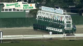 MONMOUTH PARK 62224 RACE 4 [upl. by Atinnek]