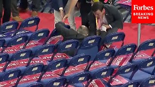 SHOCK MOMENT Rudy Giuliani Trips And Falls At The Republican National Convention [upl. by Noisla]