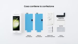 Galaxy S23 Come applicare la Protezione dello Schermo  SAMSUNG [upl. by Eaver]